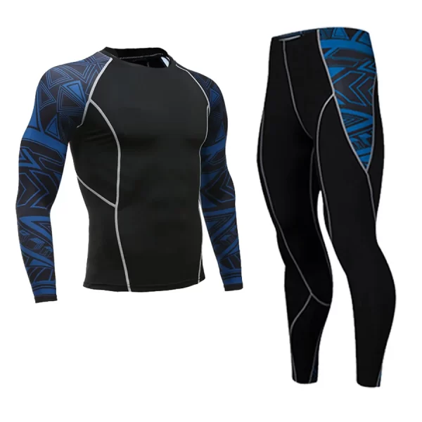 Men's Compression Sportswear Suits Gym Tights Training Clothes Workout Jogging Sports Set Running Rashguard Tracksuit For Men - Image 16