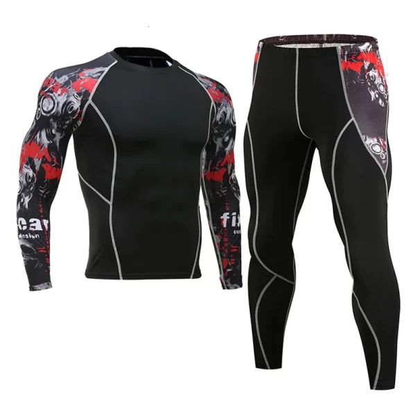 Men's Compression Sportswear Suits Gym Tights Training Clothes Workout Jogging Sports Set Running Rashguard Tracksuit For Men - Image 29