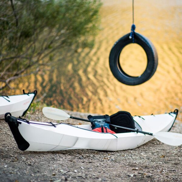 Hard Shell Canoe with Paddle - Image 5