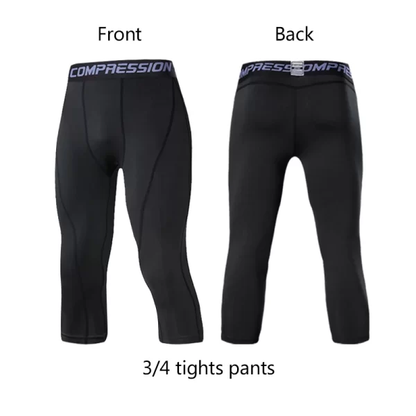 Men's Lycra Compression Pants Cycling Running Basketball Soccer Elasticity Sweatpants Fitness Tights Legging Trousers Rash Guard - Image 14