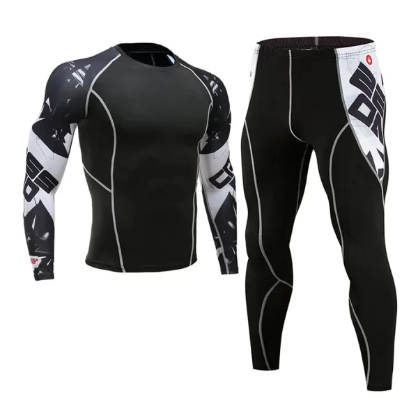 Men's Compression Sportswear Suits Gym Tights Training Clothes Workout Jogging Sports Set Running Rashguard Tracksuit For Men - Image 11