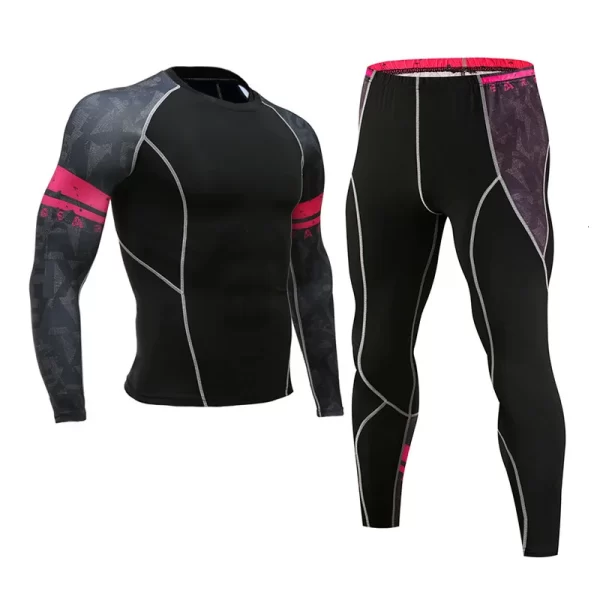 Men's Compression Sportswear Suits Gym Tights Training Clothes Workout Jogging Sports Set Running Rashguard Tracksuit For Men - Image 7