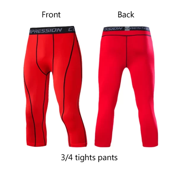 Men's Lycra Compression Pants Cycling Running Basketball Soccer Elasticity Sweatpants Fitness Tights Legging Trousers Rash Guard - Image 11