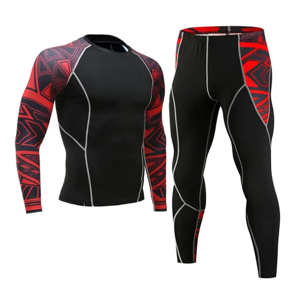 Men's Compression Sportswear Suits Gym Tights Training Clothes Workout Jogging Sports Set Running Rashguard Tracksuit For Men - Image 8