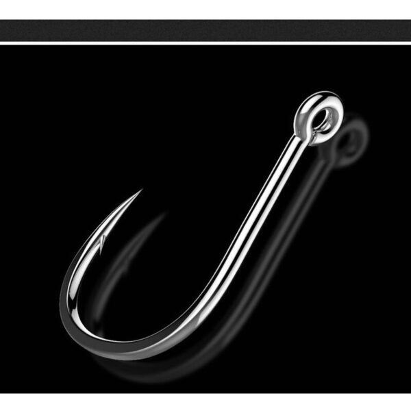 100 pcs 2#-22# Barbed Fish Hook with Ring Circle - Image 4