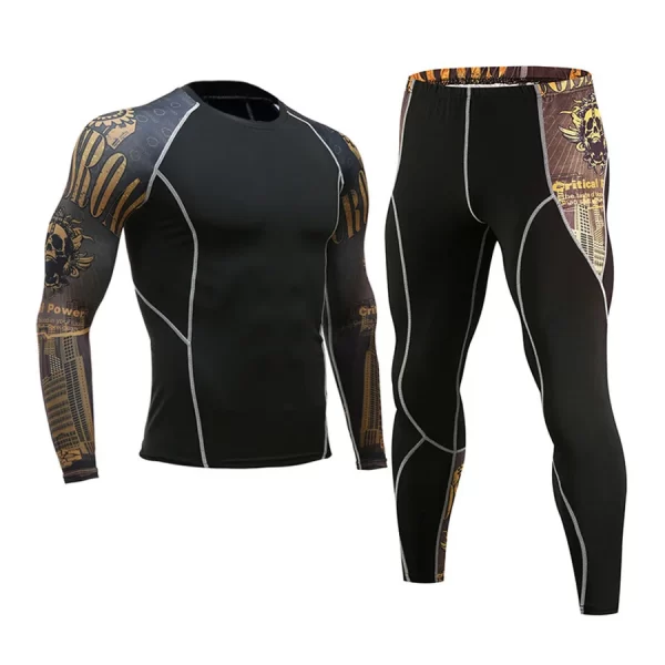 Men's Compression Sportswear Suits Gym Tights Training Clothes Workout Jogging Sports Set Running Rashguard Tracksuit For Men - Image 21