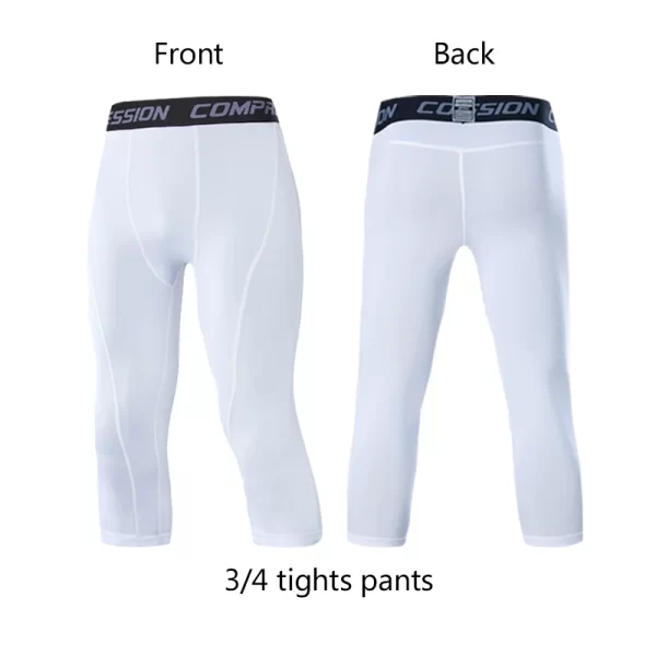 Men's Lycra Compression Pants Cycling Running Basketball Soccer Elasticity Sweatpants Fitness Tights Legging Trousers Rash Guard - Image 12