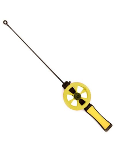 1PCS Plastic Winter Fishing Rod With Reel (random color shipped)