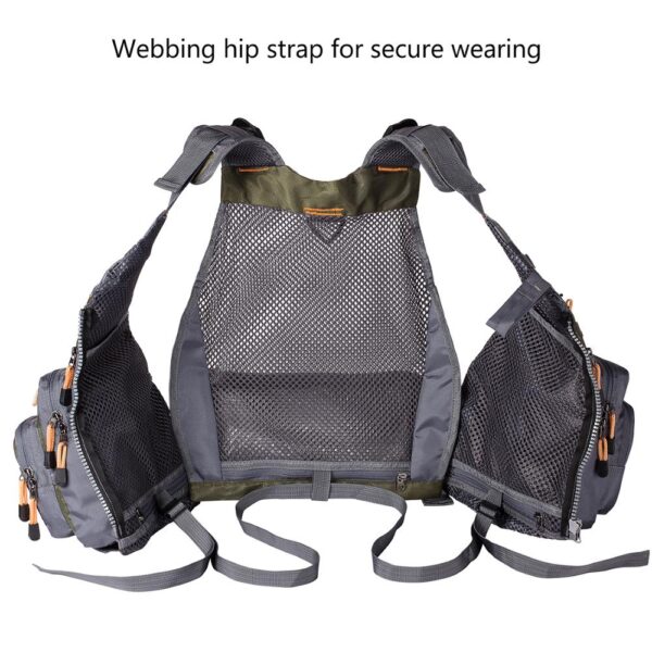 Bassdash Breathable Fishing Vest Outdoor Sports Fly Swimming Adjustable Vest Fishing Tackle - Image 5