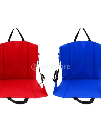 Folding Portable Padded Moisture-proof Chair Seat Cushion Back Support Pad for Stadium Bleacher Football Sports Camping Picnic