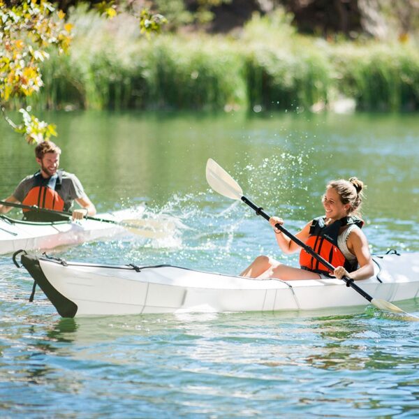 Hard Shell Canoe with Paddle - Image 2