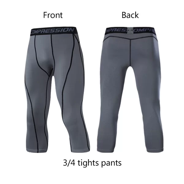 Men's Lycra Compression Pants Cycling Running Basketball Soccer Elasticity Sweatpants Fitness Tights Legging Trousers Rash Guard - Image 13