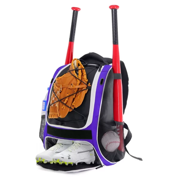20-35L Baseball Bag T-Ball Softball Equipment Bag Gear Large Main Compartment For Helmet Accessories Separate Shoes Compartment - Image 8