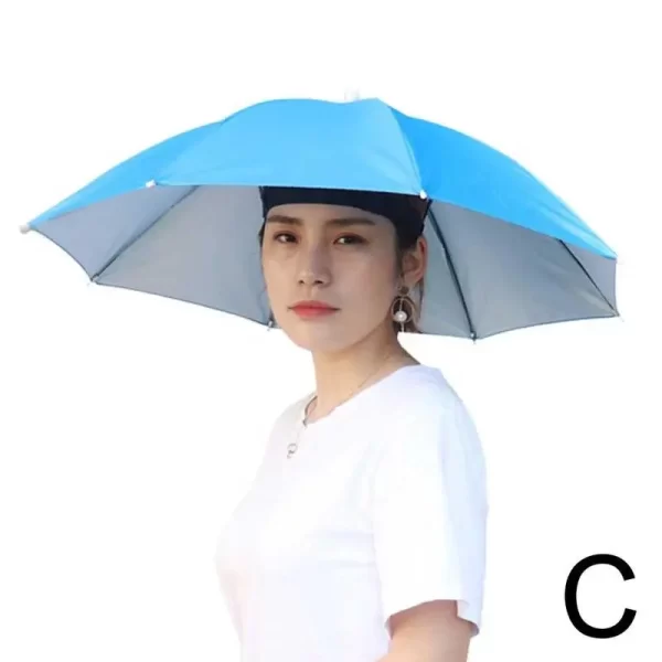 Portable Rain Umbrella Hat Foldable Outdoor Fishing Sunshade Waterproof Camping Headwear Beach Head Hats Fishing Hat 50/55/69CM - Image 10