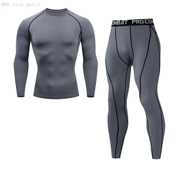 Men's Compression Sportswear Suits Gym Tights Training Clothes Workout Jogging Sports Set Running Rashguard Tracksuit For Men - Image 27