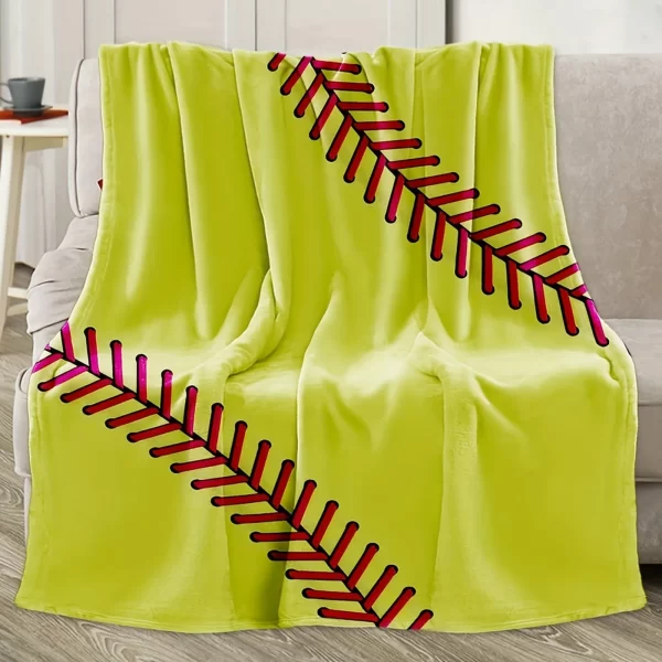 Baseball Plush Warm Blanket Outdoor Picnic Camping Air Conditioning Throwing Blanket Soft And Comfortable Sofa Bed Decoration - Image 3