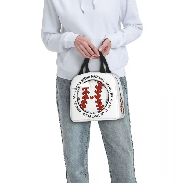 Proud BaseBall Mama Insulated Lunch Bags Cooler Bag Lunch Container High Capacity Tote Lunch Box Food Handbags Beach Picnic - Image 6