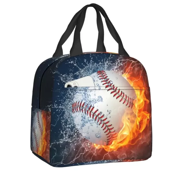 Custom Abstract Baseball Flag Lunch Bag Women Thermal Cooler Insulated Lunch Box for Student School Work Food Picnic Tote Bags - Image 15