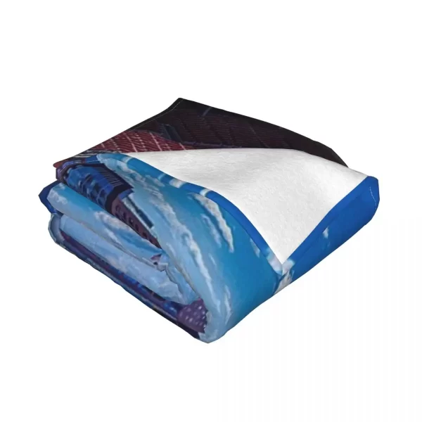 Fenway, Boston baseball stadium, ball field, outfield view, Boston Skyline, beantown Throw Blanket - Image 3
