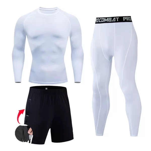 Men's Compression Sportswear Suits Gym Tights Training Clothes Workout Jogging Sports Set Running Rashguard Tracksuit For Men - Image 25