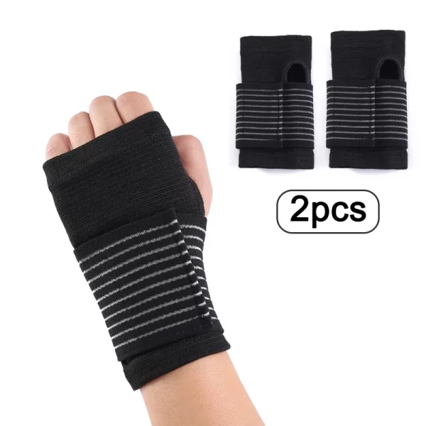 2pcs Elastic Bandage Wrist Guard Support Arthritis Gloves Sprain Band Wrist Protector Hand Brace Elastic Sports Safety Wristband - Image 9