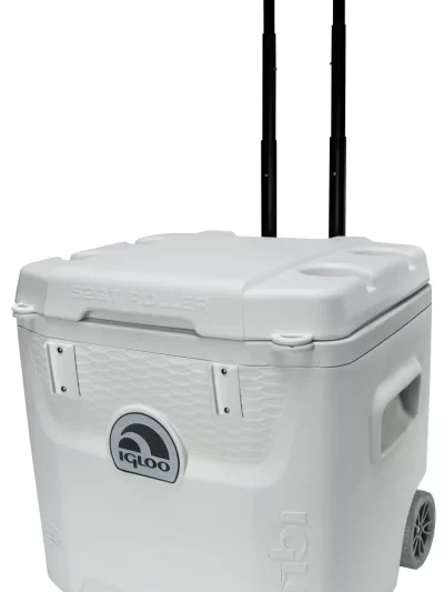 Igloo 52 QT 5-Day Marine Ice Chest Cooler with Wheels, White