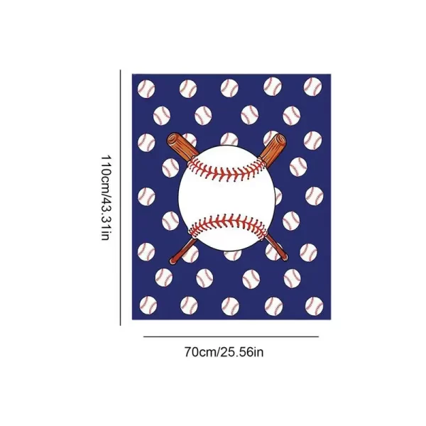 Softball Room Decor Soft Cute Baseball Texture Blanket - Image 6