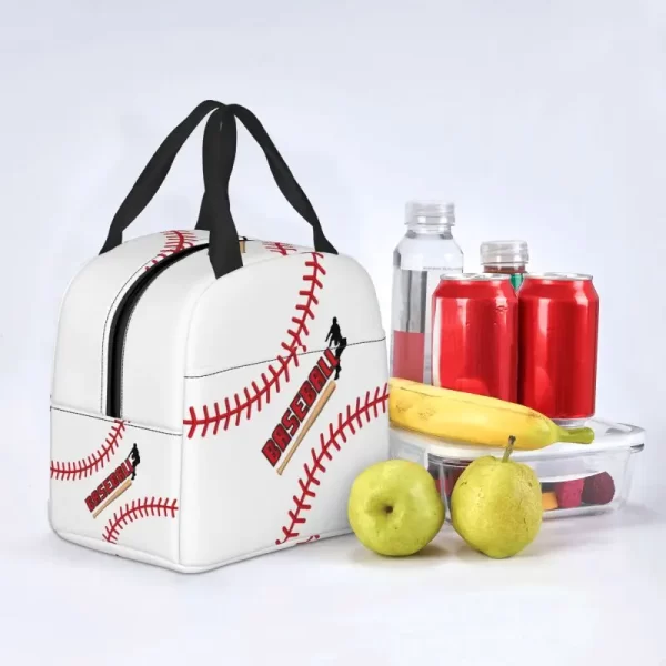 Baseball Sport Pattern Lunch Bag Leakproof Thermal Cooler Insulated Lunch Box For Women Kids Work Picnic Travel Food Tote Bags - Image 5