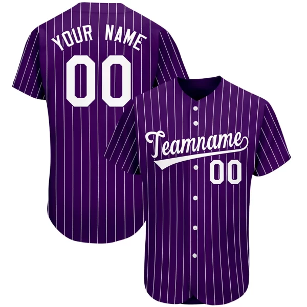 Pin Stripe Black Customizable Baseball Jersey - Image 13
