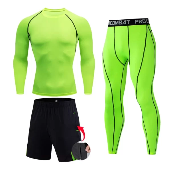Men's Compression Sportswear Suits Gym Tights Training Clothes Workout Jogging Sports Set Running Rashguard Tracksuit For Men - Image 15