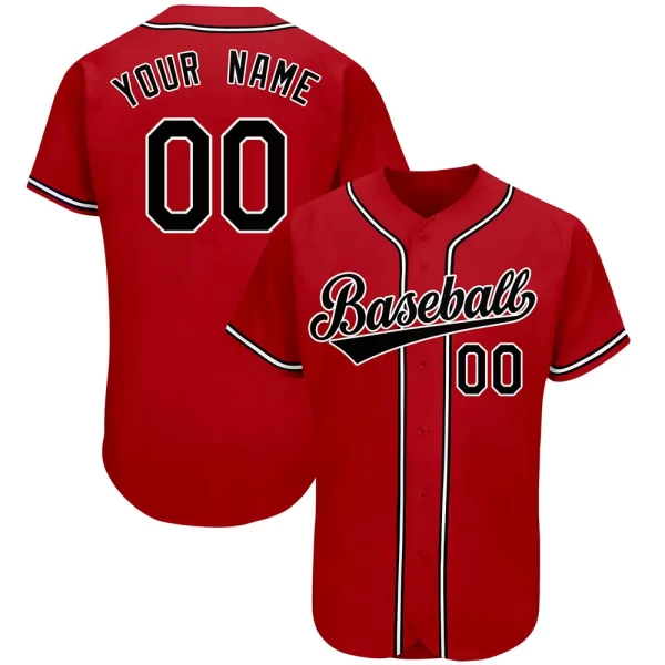 Customizable Red Team Baseball Jersey