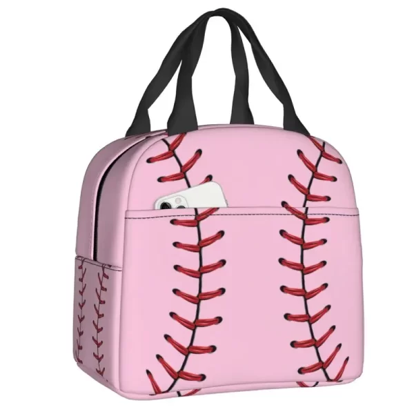 Custom Abstract Baseball Flag Lunch Bag Women Thermal Cooler Insulated Lunch Box for Student School Work Food Picnic Tote Bags - Image 23