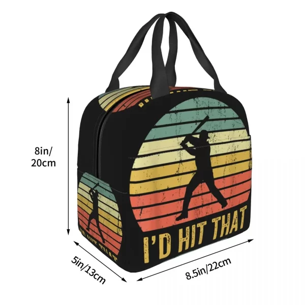 Vintage Baseball Player Insulated Lunch Bags A League of Their Own Thermal Bag Tote Lunch Box Office Travel Food Storage Bags - Image 6