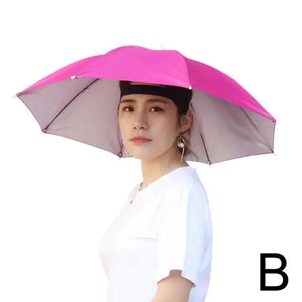 Portable Rain Umbrella Hat Foldable Outdoor Fishing Sunshade Waterproof Camping Headwear Beach Head Hats Fishing Hat 50/55/69CM - Image 11