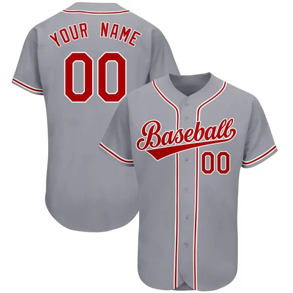 Customizable Red Team Baseball Jersey - Image 9