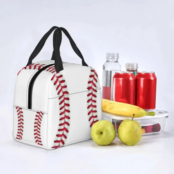 Baseball Lace Bag for Camping Travel Portable Picnic Insulated Cooler Thermal Lunch Box Women Kids Tote Container - Image 6