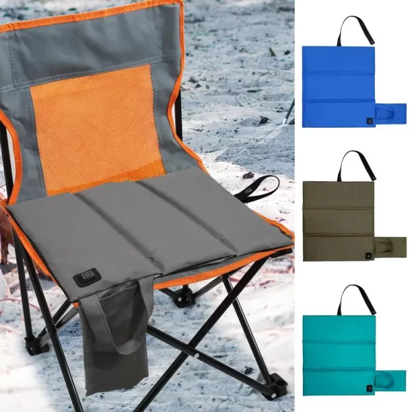 Winter Warm Heated Seat Mats USB Charging Car Camping Travel Electric Heating Pad Cushion Stadium Bleacher Folding Seat Cushion - Image 2