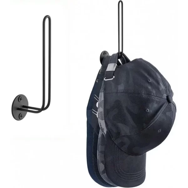 Hat Storage Stand Baseball Cap Storage Racks with Long Hooks for Wall Organization Anti-slip L-shaped for Hats for Umbrellas - Image 4