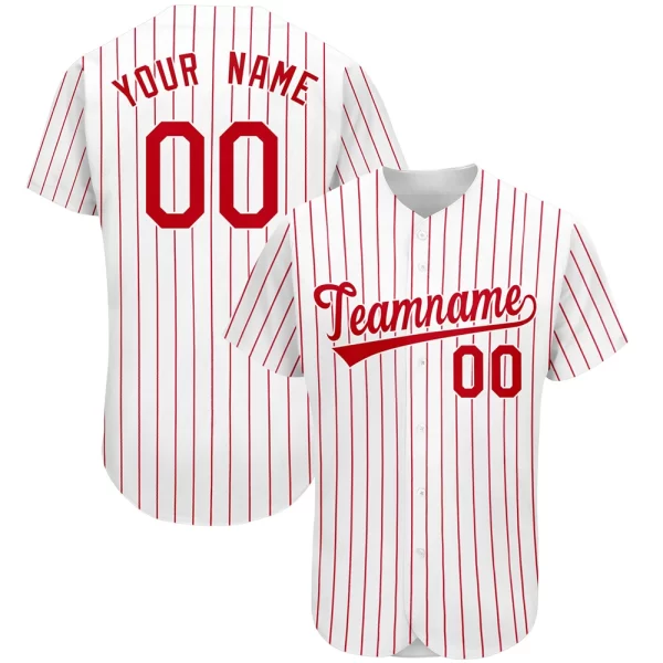 Pin Stripe Black Customizable Baseball Jersey - Image 8
