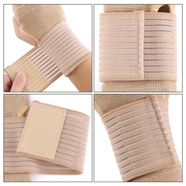 2pcs Elastic Bandage Wrist Guard Support Arthritis Gloves Sprain Band Wrist Protector Hand Brace Elastic Sports Safety Wristband - Image 6