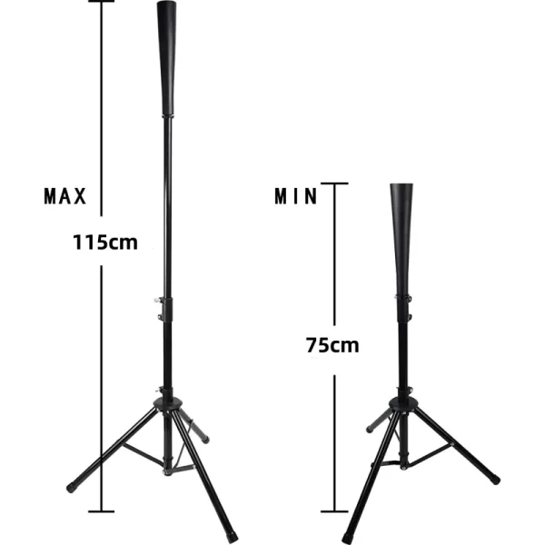 Baseball Batting Tee Tripod Adjustable Tripod Stand Tee for Hitting Training Practice Portable Foldable for Adult Kids Beginner - Image 2