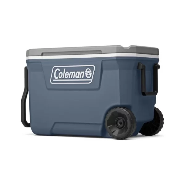 Coleman 316 Series 62QT Lakeside Blue Hard Chest Wheeled Cooler for Backyard, Camping, Beach or Tailgate - Image 2