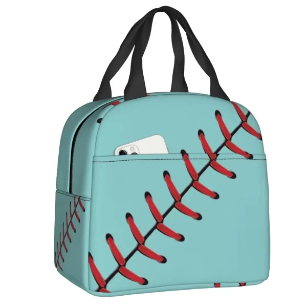 Baseball Lace Bag for Camping Travel Portable Picnic Insulated Cooler Thermal Lunch Box Women Kids Tote Container - Image 8