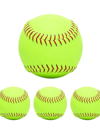 High Vis Yellow Sports Practice Softballs 12inch Official Size Lightweight for Games Practice Beginner Teens