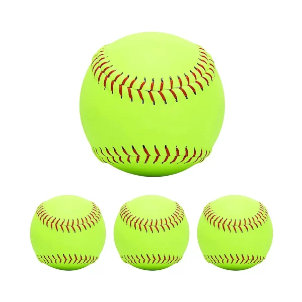 Yellow Sports Practice Softballs Weight Slowpitch Softball 12inch Official Size Lightweight for Games Practice Beginner Teens