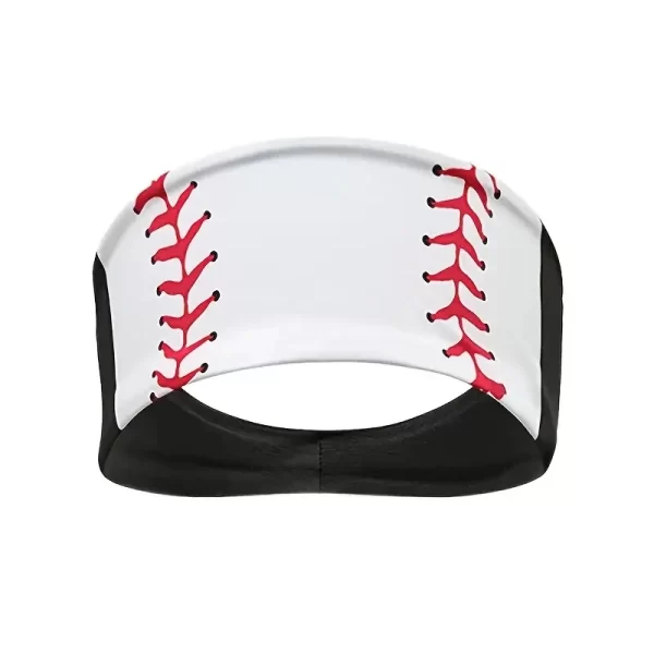 1PC Sporty Style Headbands for Women - Football, Basketball, Volleyball, Softball Patterns - Anti-Slip, Sweat-Absorbing - Image 3
