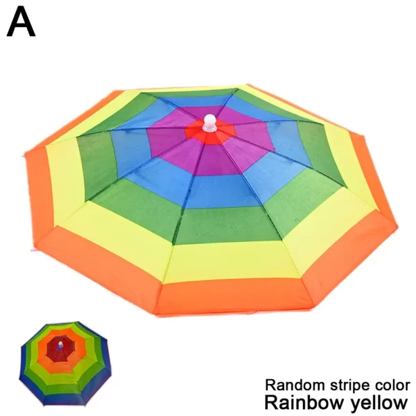 Portable Rain Umbrella Hat Foldable Outdoor Fishing Sunshade Waterproof Camping Headwear Beach Head Hats Fishing Hat 50/55/69CM - Image 22