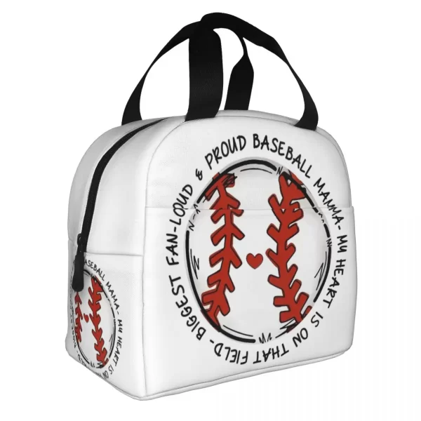 Proud BaseBall Mama Insulated Lunch Bags Cooler Bag Lunch Container High Capacity Tote Lunch Box Food Handbags Beach Picnic