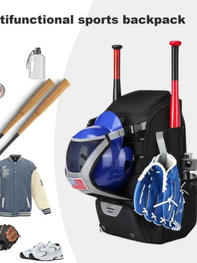 Spacious Baseball Equipment Bag with Shoe Compartment Durable Oxford Cloth for Sports for Athletes