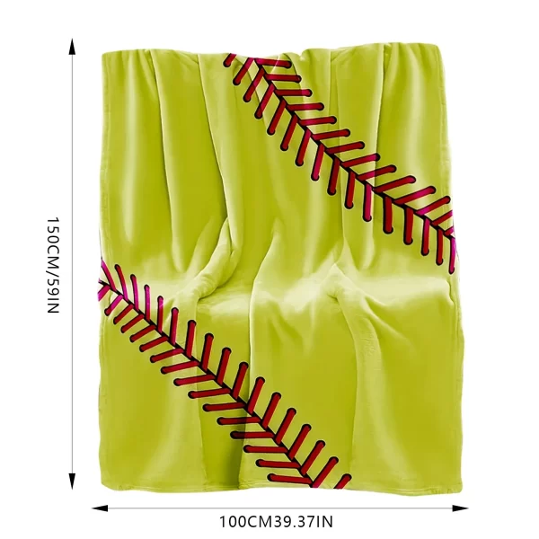Baseball Plush Warm Blanket Outdoor Picnic Camping Air Conditioning Throwing Blanket Soft And Comfortable Sofa Bed Decoration - Image 6